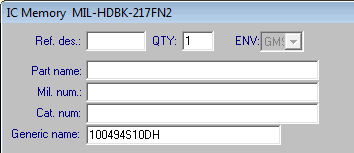 MTBF Calculator Generic Name input